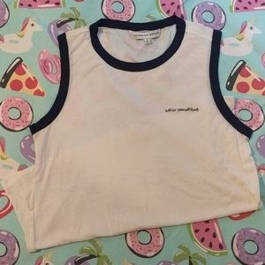 Cupcakes and Cashmere Hello Sunshine Ringer Tank